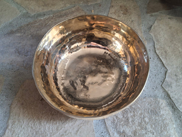 Bowl 907: 9.5" Ultibati Himalayan Singing Bowl 94 HZ F#2+28