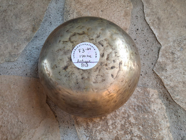 Bowl 813: 6.5" Antique Himalayan Singing Bowl 170 HZ F3-46