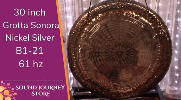 30" Nickel Silver Grotta Sonora Gong 61 hz B1-21