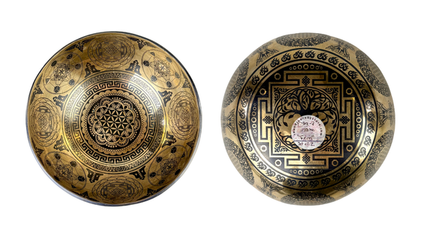 Traditional Artwork Bowls "Fern" Two Bowl Set