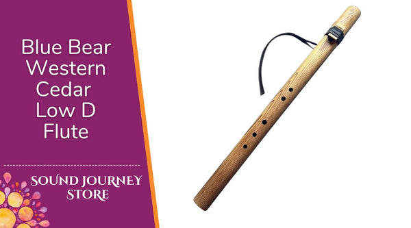 Low D minor Bass Blue Bear Flute Western Cedar Flute
