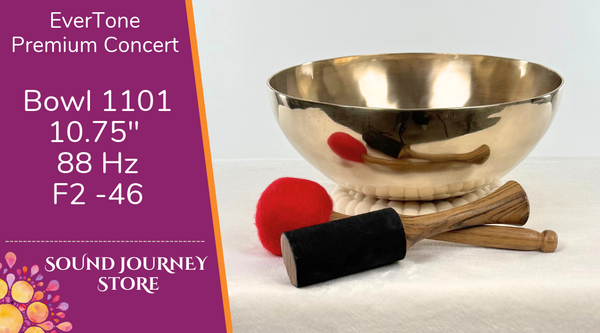 Bowl 1101: 10.75" Premium Concert Singing Bowl 85 Hz F2 -46