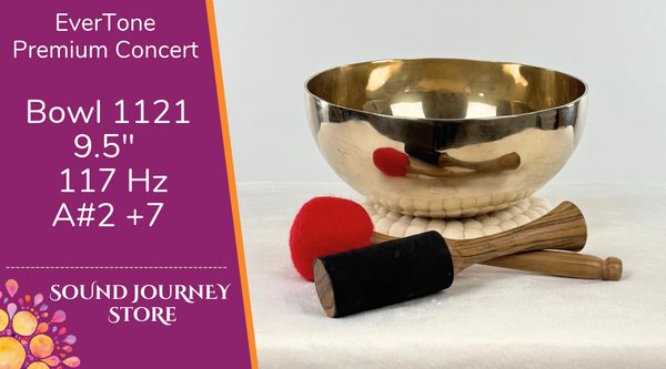 Bowl 1121: 9.5" Premium Concert Singing Bowl 114 Hz A#2 -38