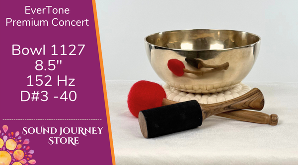 Bowl 1127: 8.5" Premium Concert Singing Bowl 152 Hz D#3 -40