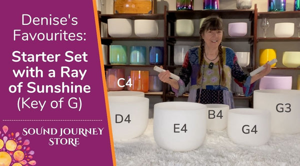 Key of G - Starter Set with B4 Adding a Ray of Sunshine - 6 Bowls G3 C4 D4 E4 G4 B4